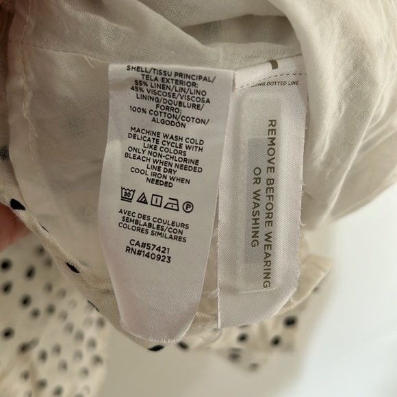 Loft Linen Dotted Tie Back Flare Dress - Picture 9 of 11